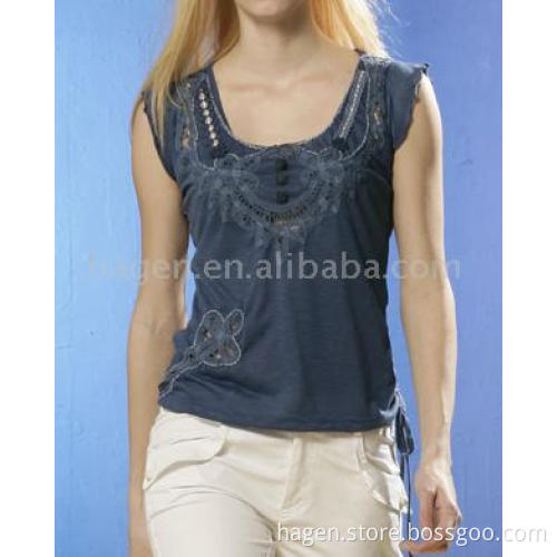 Ladies' Tee Shirt without Sleeve